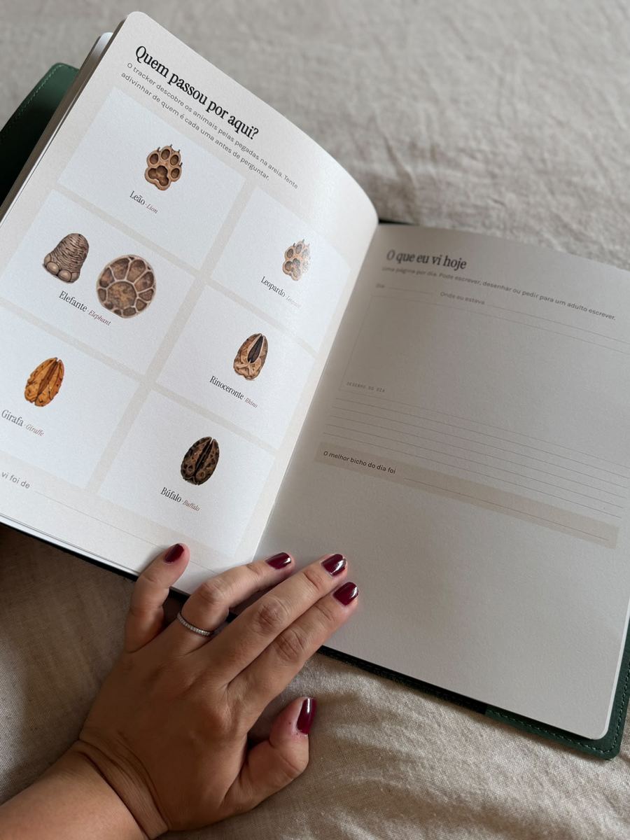 Footprint game page in the book